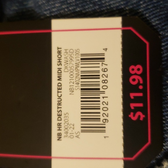 NoBo No Boundaries HiRise Destruction Midi Shorts 13 DkWash - Picture 6 of 6